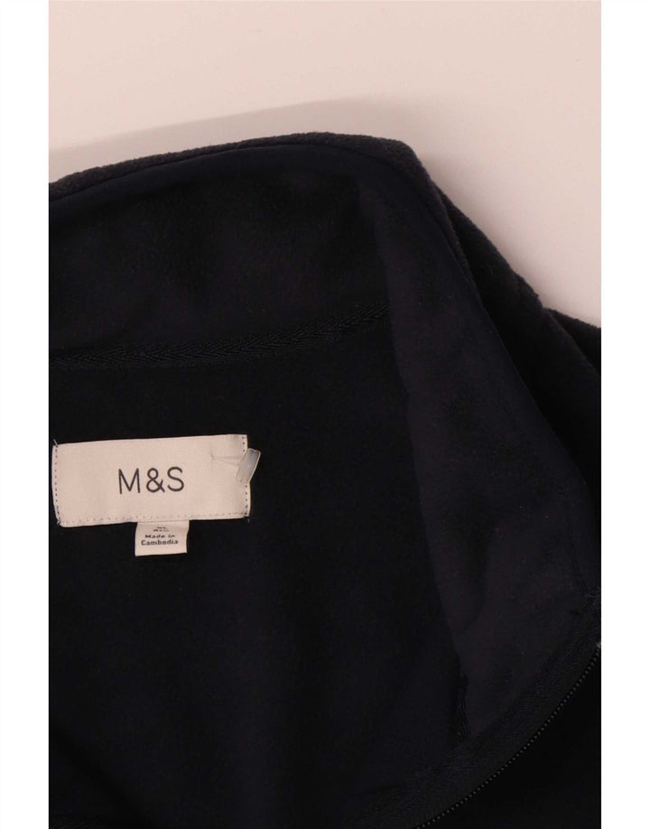 Giacca in pile da uomo Marks & Spencer UK 42 XL poliestere blu navy