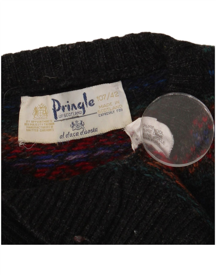 Pringle Mens Crew Neck Jumper Sweater Size 42 Large Multicoloured Fair Isle