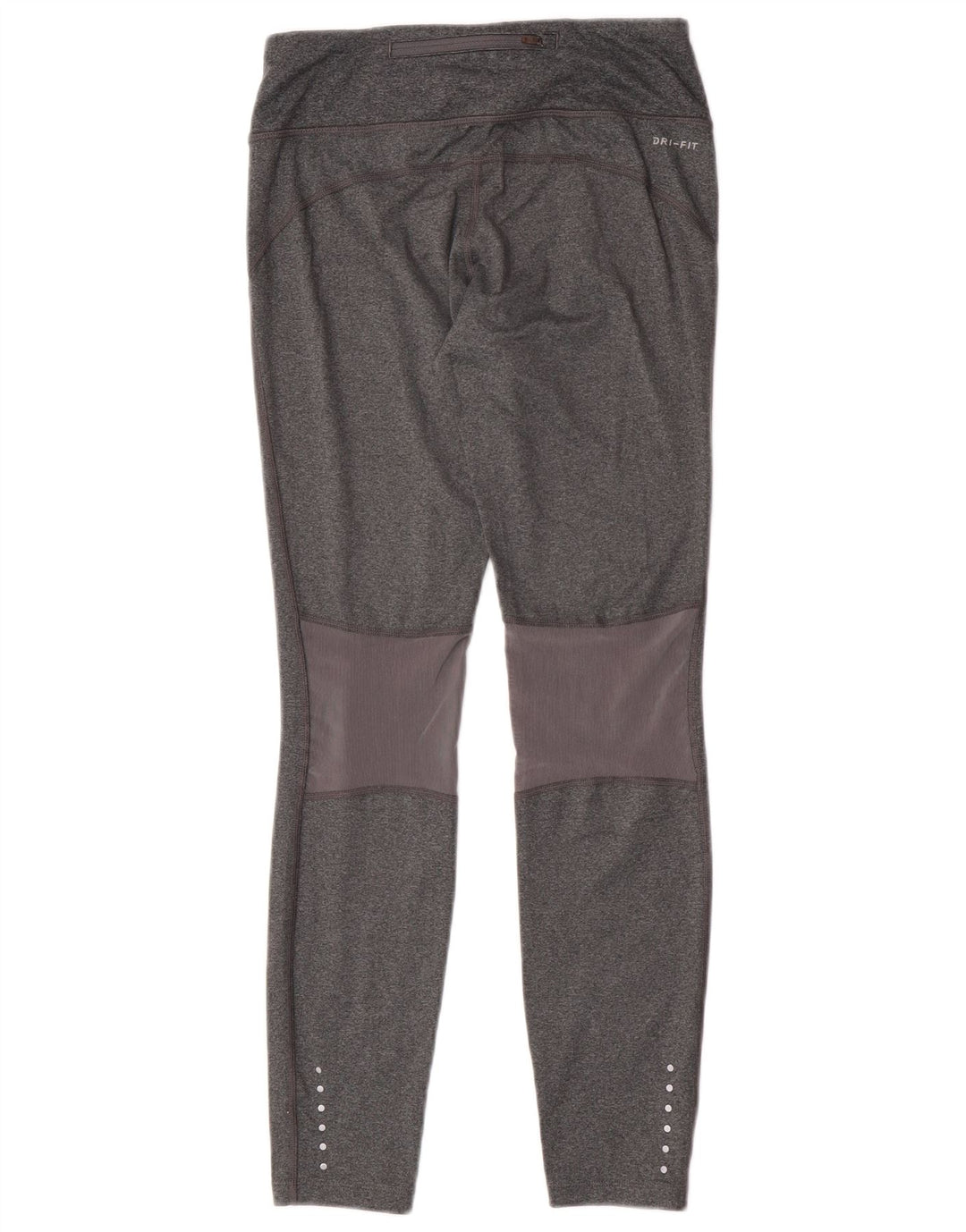 Nike Womens Dri Fit Leggings UK 10 Small Grey Polyester