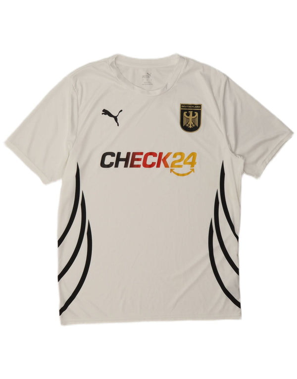 Puma T-Shirt Deutschland Graphic Homme Blanc Large Polyester