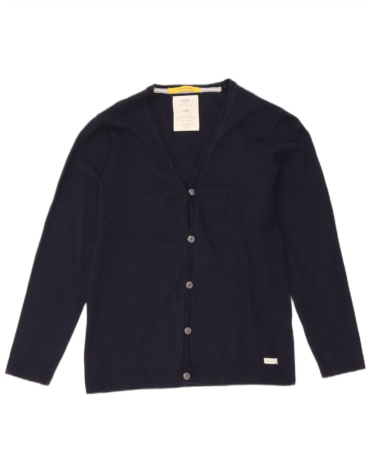 Pull Cardigan Zara Garçon 9-10 ans Bleu Marine
