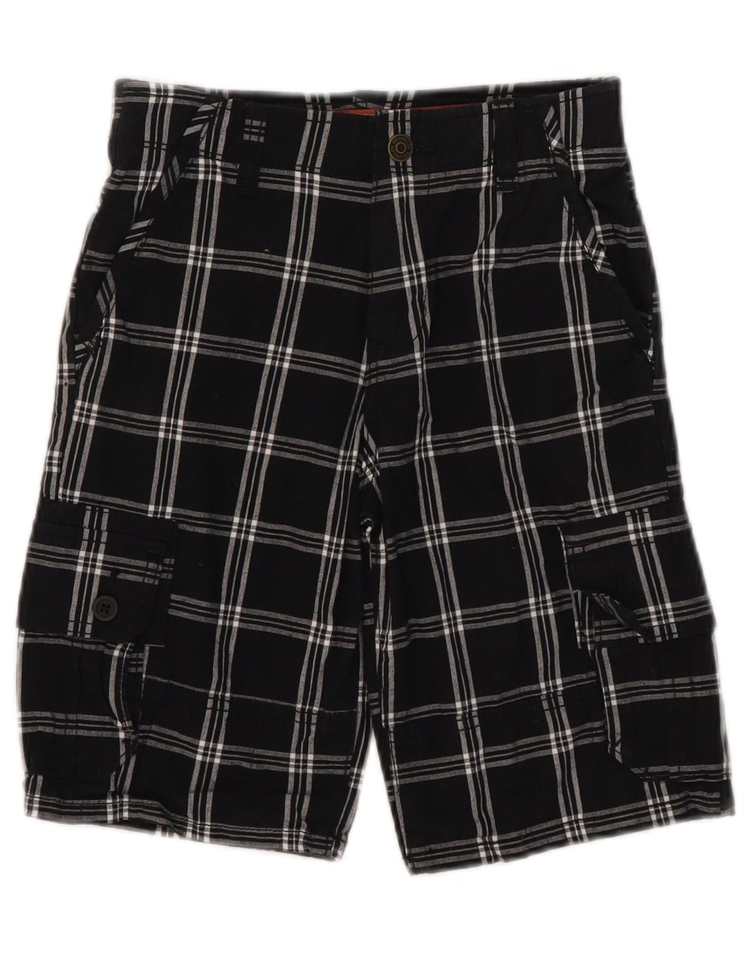 Wrangler Boys Cargo Shorts 9-10 Years W25  Black Check Cotton
