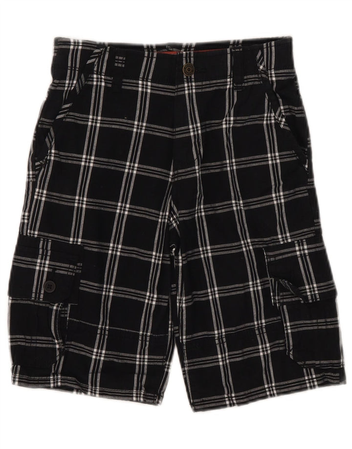 Wrangler Boys Cargo Shorts 9-10 Years W25  Black Check Cotton