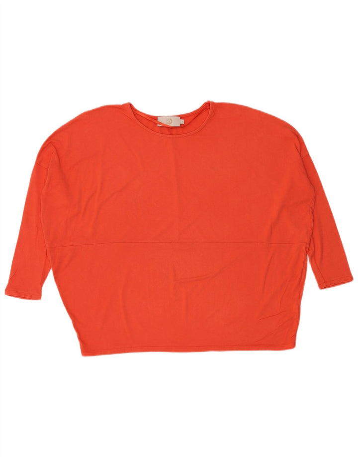 Dack's Haut surdimensionné à manches 3/4 pour femme UK 10 Petite Viscose Orange