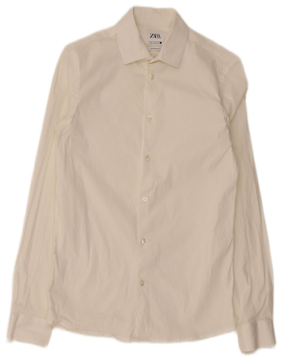 Zara Herre Super Slim Fit skjorte lille hvid