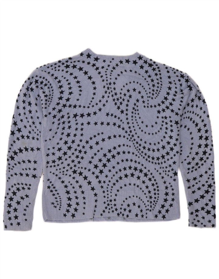 Marks & Spencer Womens Abstract Pattern V-Neck Jumper Sweater UK 12 Medium