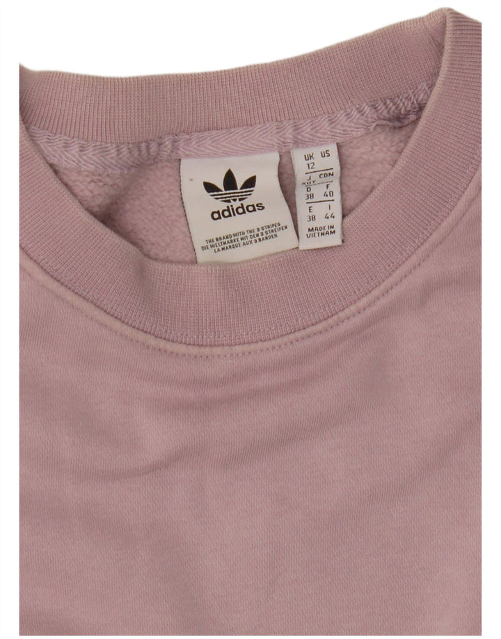 Adidas Womens Oversized Sweatshirt Jumper UK 12 Medium Black Colourblock