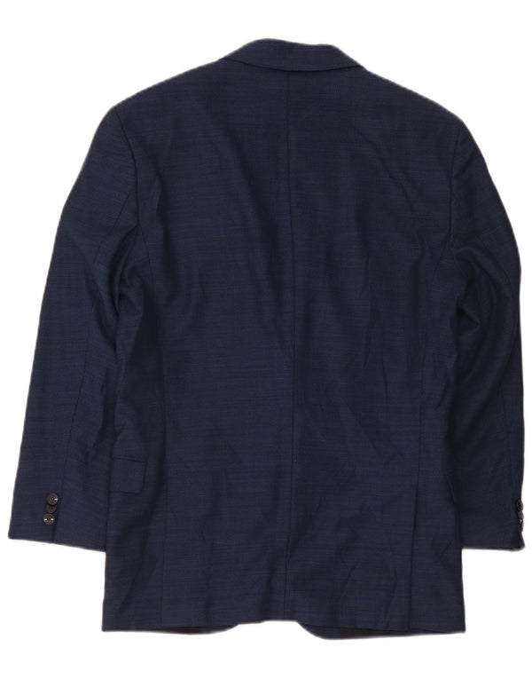 Hugo Boss Mens 2 Button Blazer Jacket EU 46 Small Navy Blue Virgin Wool