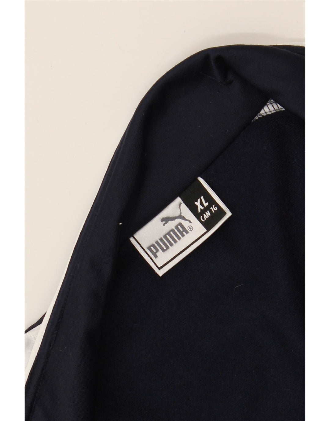 PUMA Mens Tracksuit Top Jacket XL Navy Blue Colourblock Polyester Vintage Puma and Second-Hand Puma from Messina Hembry 