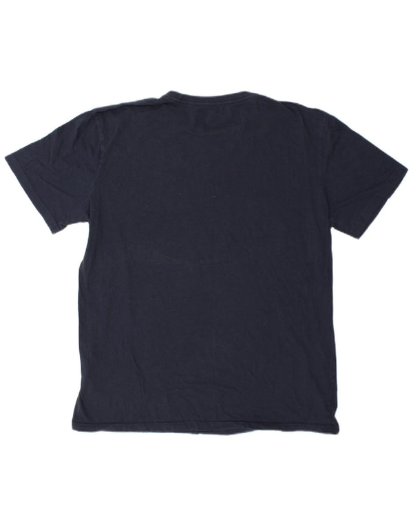 Quiksilver Herren-T-Shirt mit normaler Passform, Grafik, Größe L, Marineblau, Baumwolle
