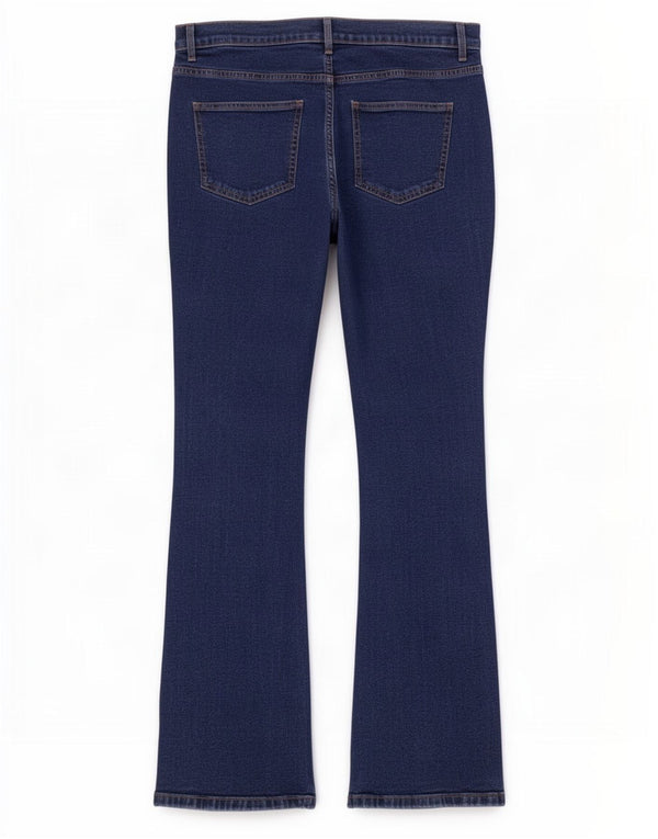 Marks & Spencer Womens Slim Bootcut Jeans UK 14 Large W32 L29 Blue Cotton
