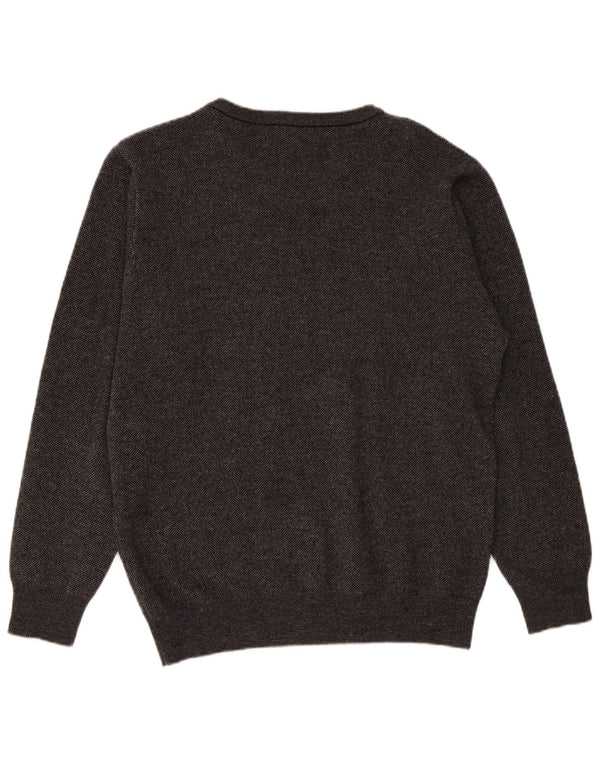 Superga Herre V-hals sweater Stor grå uld