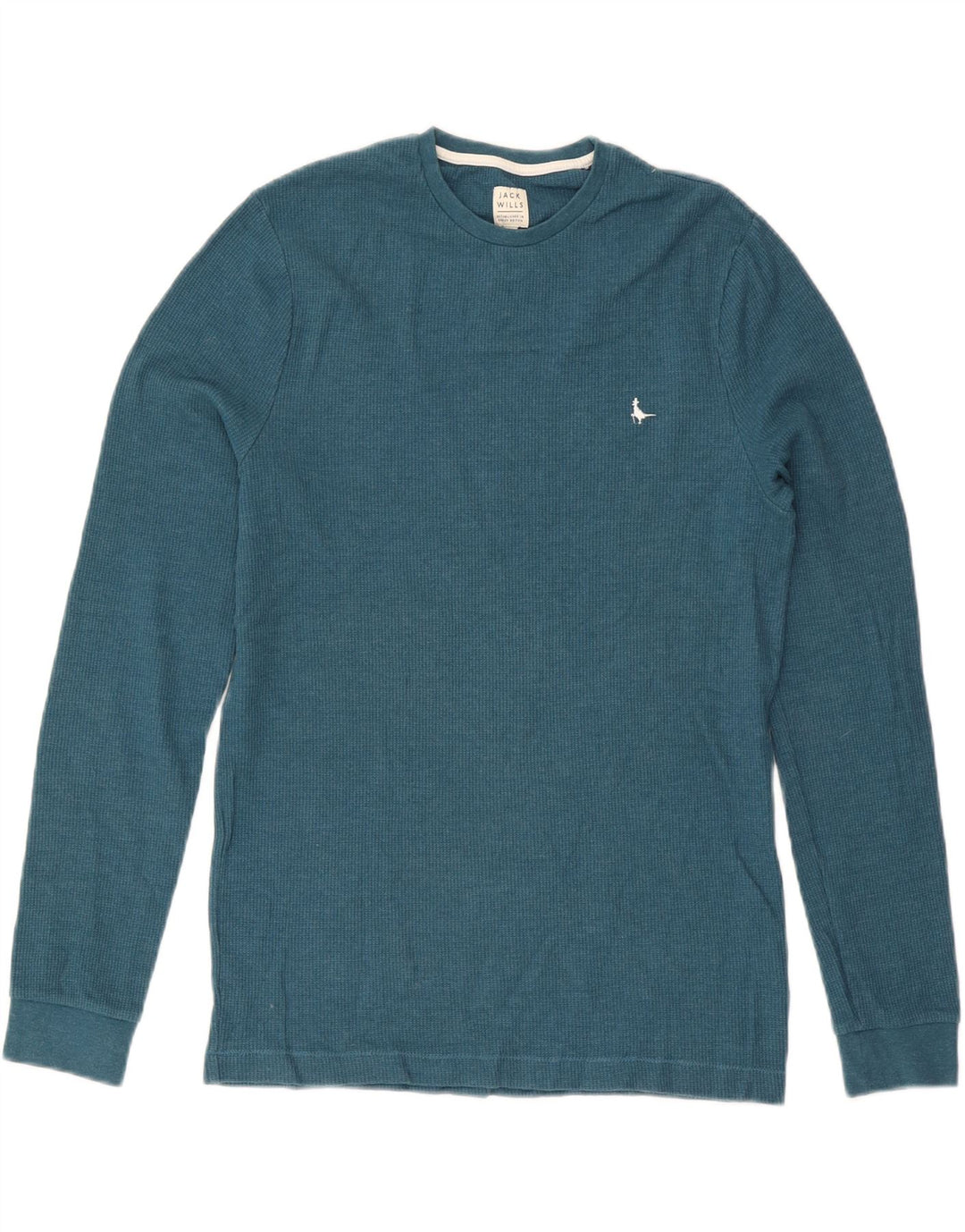 Jack Wills Mens Top Long Sleeve Small Blue Cotton