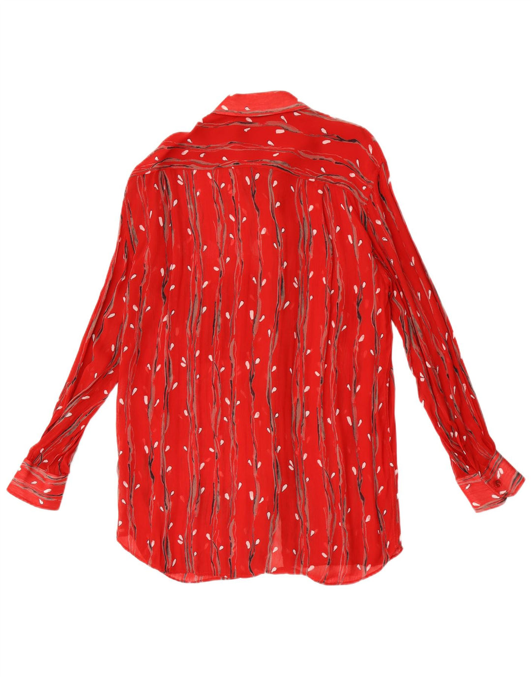 Chemise à motif abstrait vintage pour hommes petit rouge