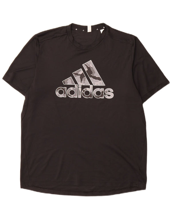 Ανδρικό γραφικό T-shirt Adidas Aeroready Top Large Μαύρο Πολυεστέρας