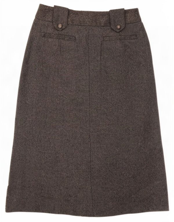 Gonna a trapezio a vita alta da donna Zara EU 36 XS W26 poliestere gessato grigio