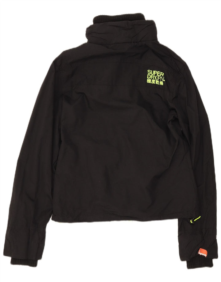SUPERDRY Womens The Windcheater Windbreaker Jacket UK 12 Medium Black