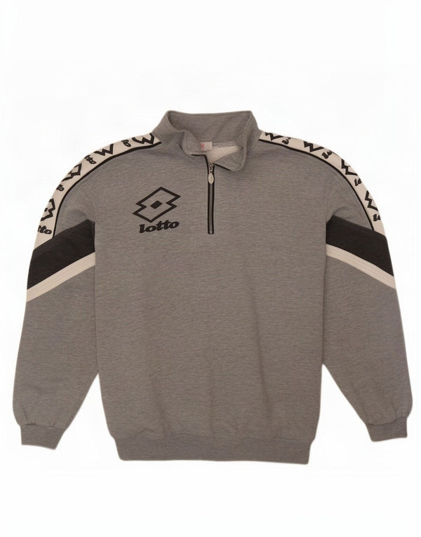 Felpa grafica da uomo Lotto Maglione UK 40/42 Large Grey Colourblock