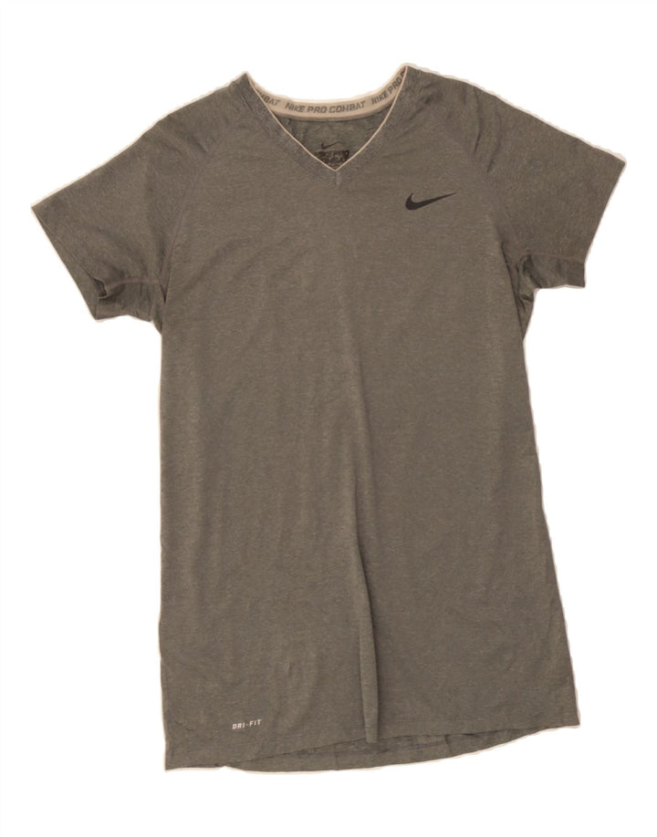 NIKE Womens Dri Fit T-Shirt Top UK 14 Large Grey Polyester Vintage Nike and Second-Hand Nike from Messina Hembry 