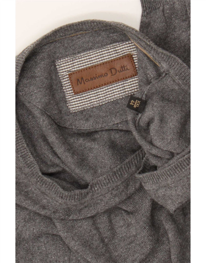 Мужской свитер Massimo Dutti Regular Fit с v-образным вырезом 2XL, серый