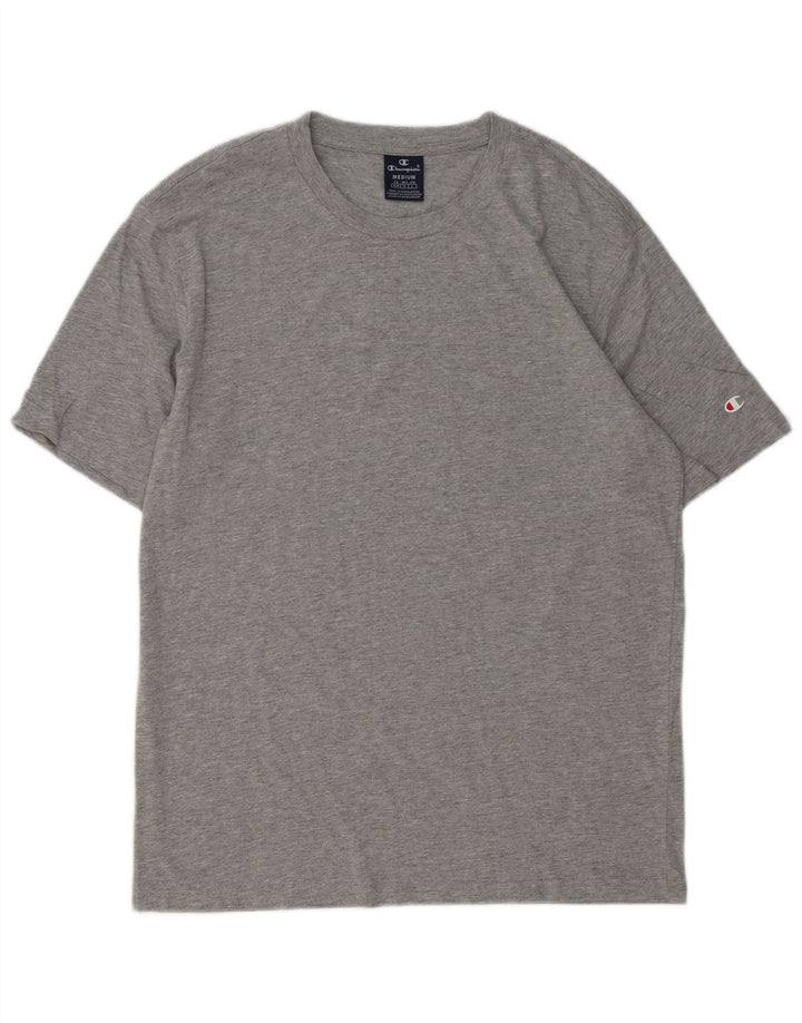 T-shirt da uomo CHAMPION Top in cotone mélange grigio medio