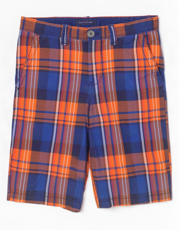 Tommy Hilfiger Шорты чинос для мальчиков 15–16 лет W30, хлопок в разноцветную клетку