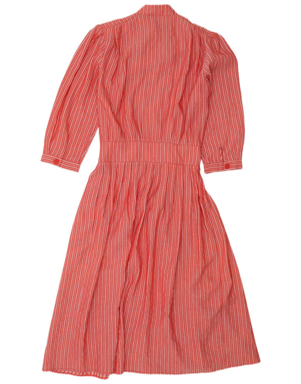 Molly Bracken Abito da tè da donna con maniche a 3/4 UK 14 Retro a righe rosse medie