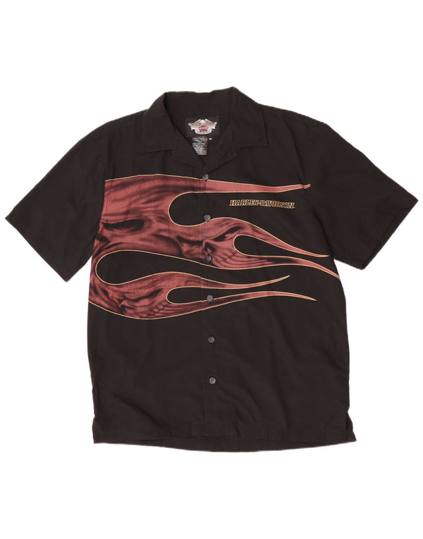 Harley Davidson Mens Short Sleeve Graphic Shirt Medium Black Motorcycle