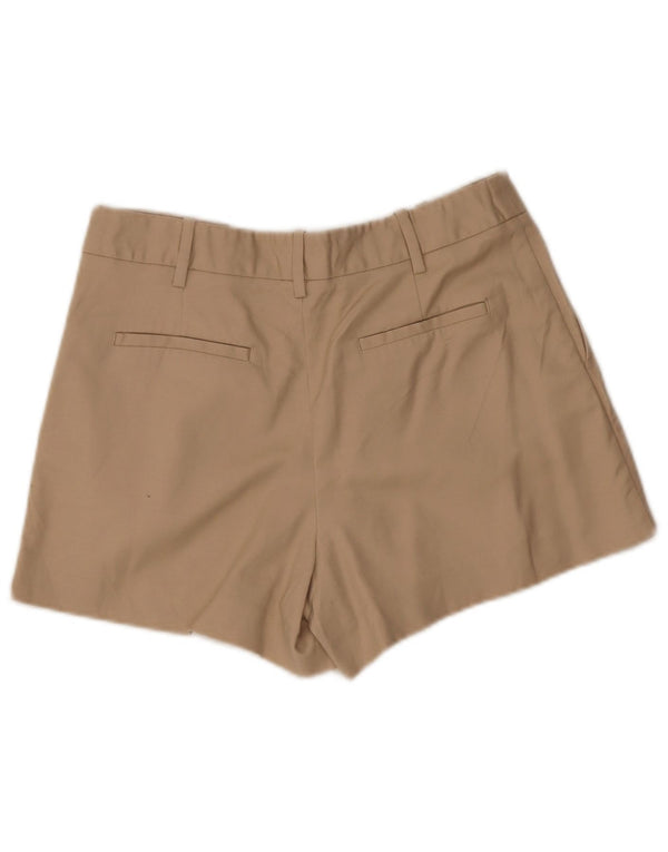 Zara Womens Pegged Chino Shorts Medium W28 Beige Bomuld
