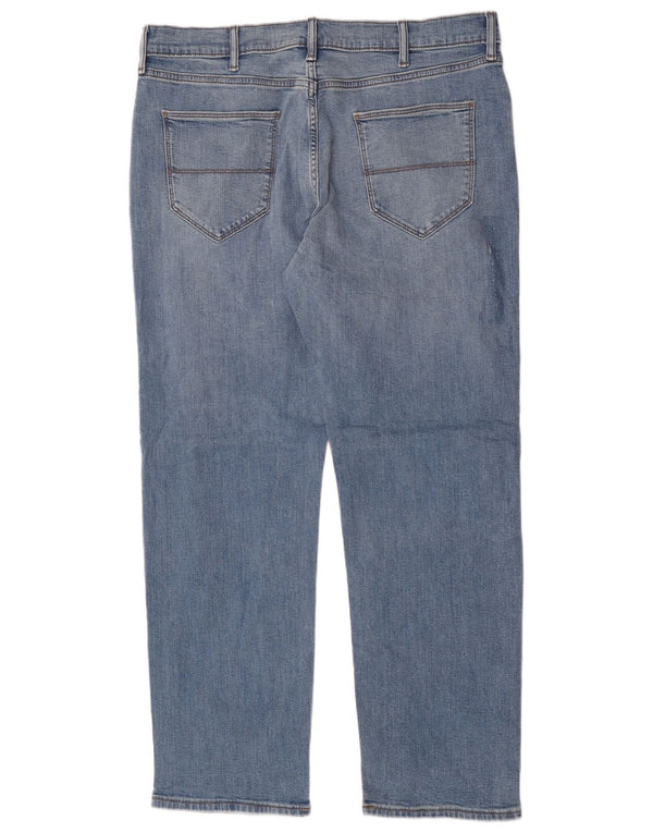 Jeans corti dritti da uomo Marks & Spencer W36 L29 cotone blu