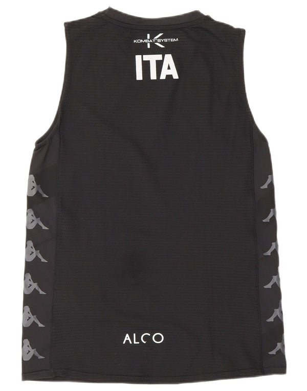 Canottiera grafica Kappa da donna Gara UK 8 Small Black Colourblock Sports