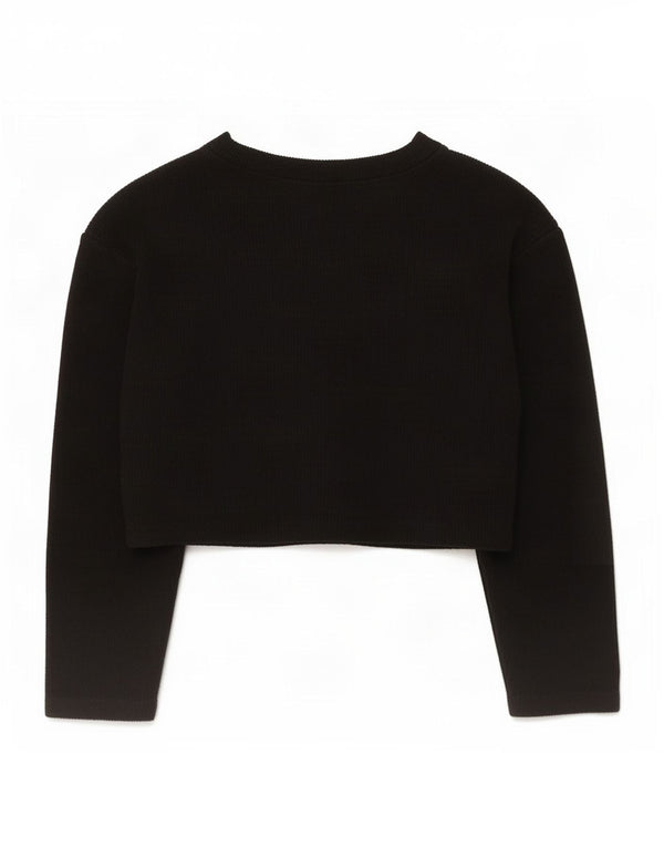 Maglione cardigan corto da donna Zara UK 10 piccolo nero