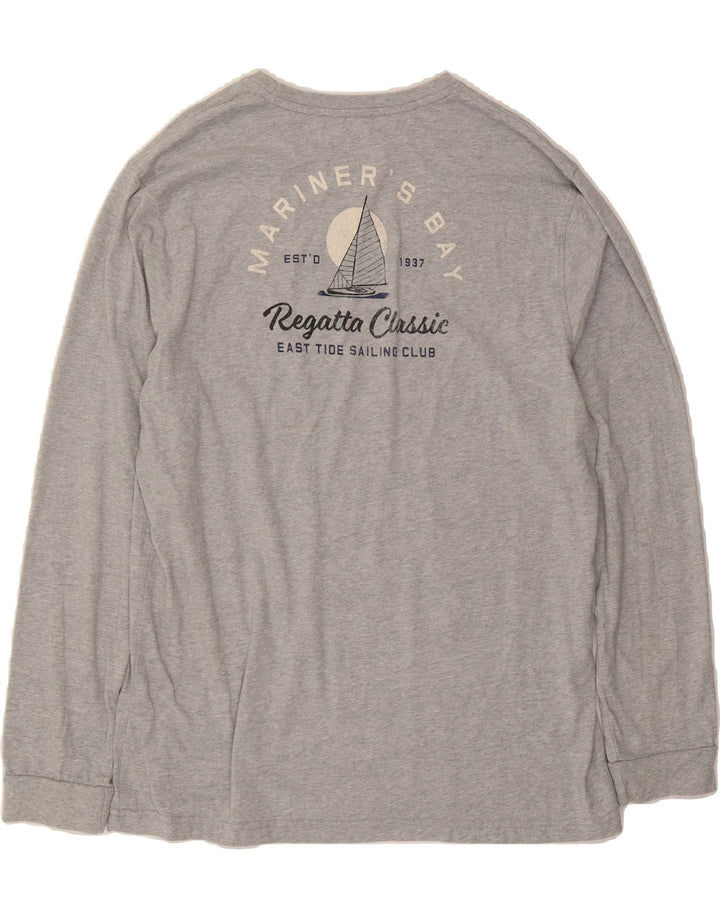 IZOD Mens Relaxed Classics Graphic Top Long Sleeve XL Grey Cotton Vintage Izod and Second-Hand Izod from Messina Hembry 