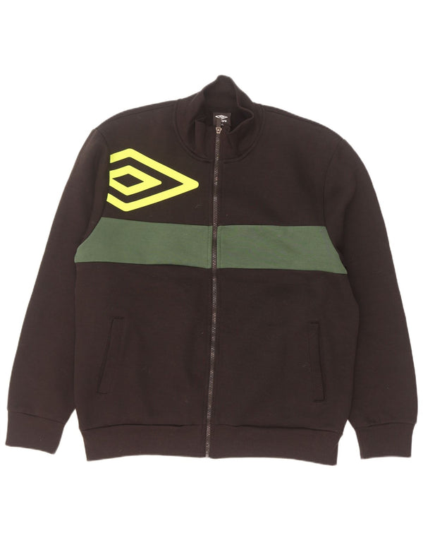 Giacca da ginnastica grafica da uomo Umbro 2XL in cotone color block nero