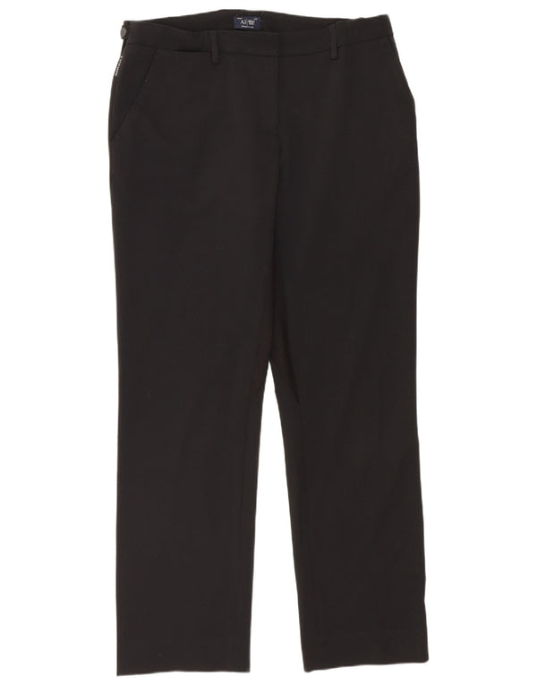 Pantaloni da abito dritti da donna Armani W30 L29 poliestere nero