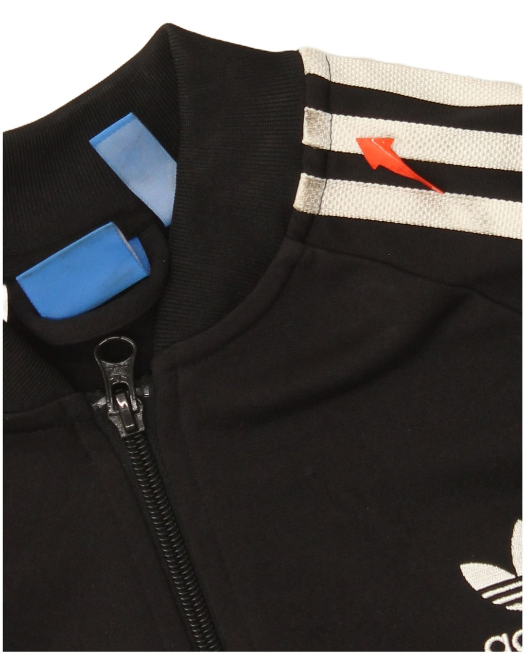 ADIDAS Girls Tracksuit Top Jacket 11-12 Years Black Polyester