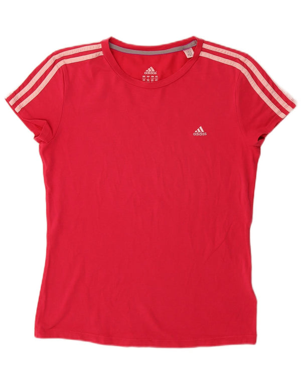 T-shirt da donna Adidas Top UK 12/14 cotone rosa medio