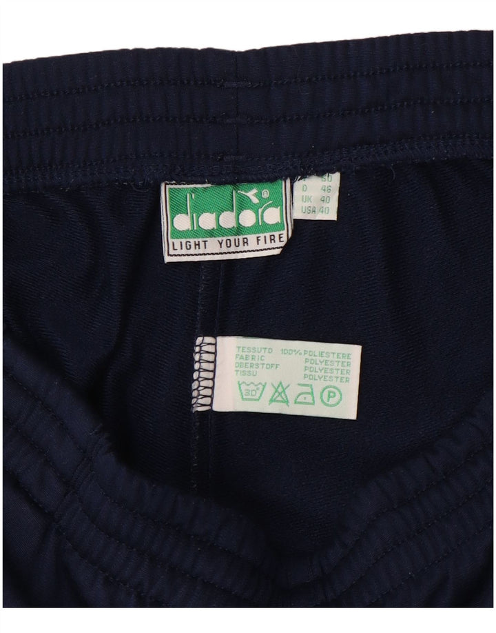 Diadora Mens Tracksuit Trousers Medium  Navy Blue Polyester Sports