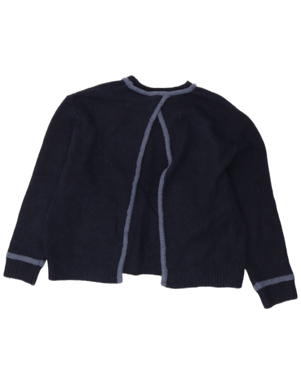 Pulover supradimensionat pentru femei Zara, cu gât crew, UK 14 Medium Bleumarin