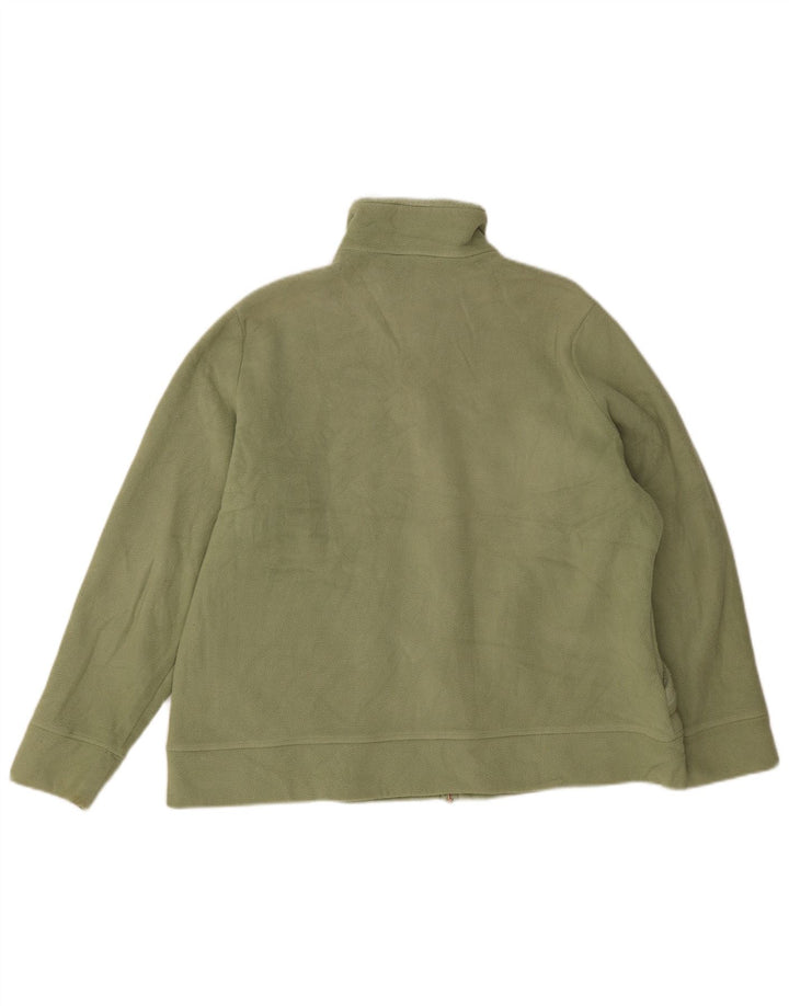 Marks & Spencer Womens Oversized Fleece Jacket UK 18 XL Green Polyester