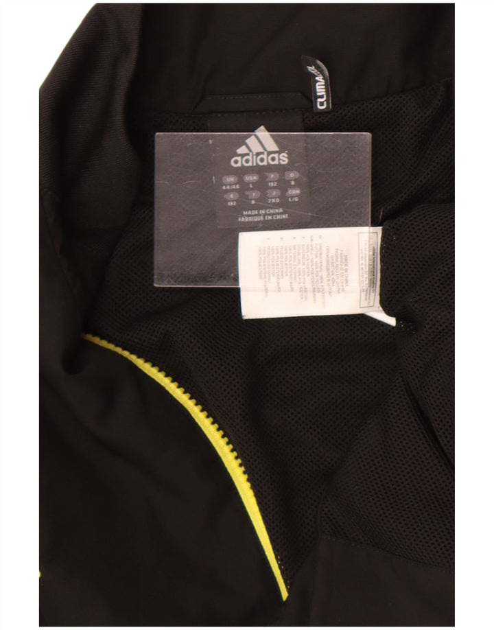 Adidas Mens Climalite Tracksuit Top Jacket UK 44/46 Large Black Polyester