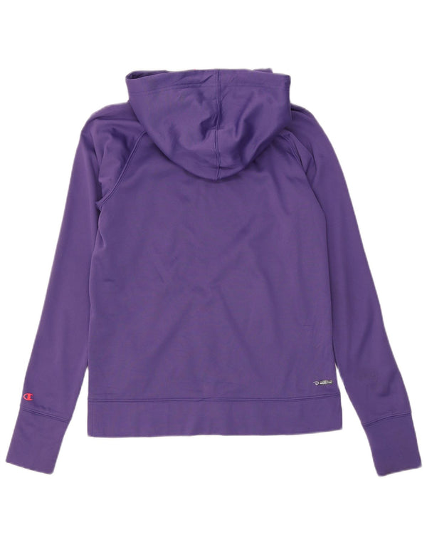 Champion Womens Performance Zip Hoodie Sweater UK 10 Small Purple Polyester
