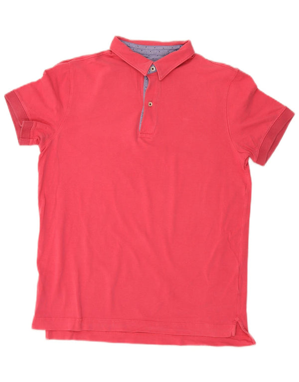 Massimo Dutti Mens Polo Shirt Small Pink