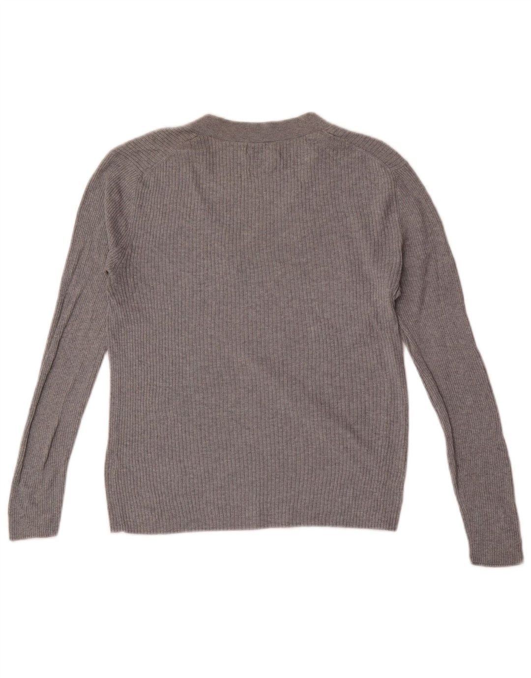 Massimo Dutti Damen Top Langarm UK 14 Große graue Seide