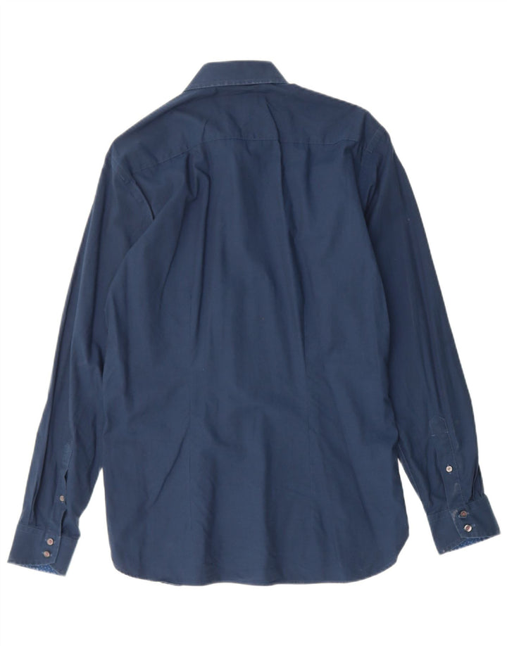 TED BAKER Mens Shirt Size 15 1/2 Medium Navy Blue Cotton