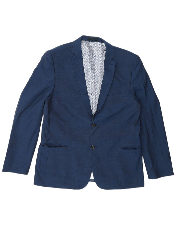 Ted Baker Herre 2-knaps blazerjakke UK 42 XL Blå Uld