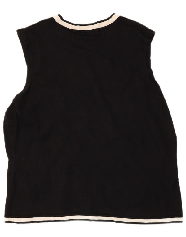 Marks & Spencer Womens Crop Vest Top UK 18 XL Black Viscose