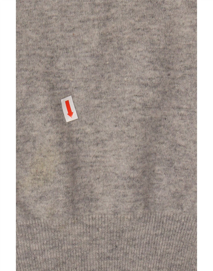 REFRIGIWEAR Womens Crew Neck Jumper Sweater UK 12 Medium Grey Wool