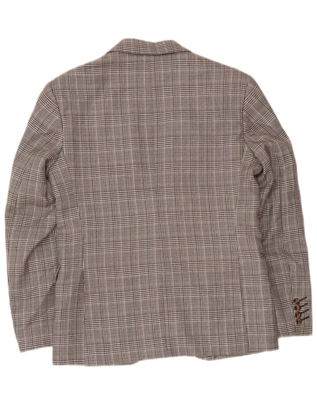 Jaqueta blazer masculina Pierre Cardin com 1 botão EU 46 pequena cinza houndstooth
