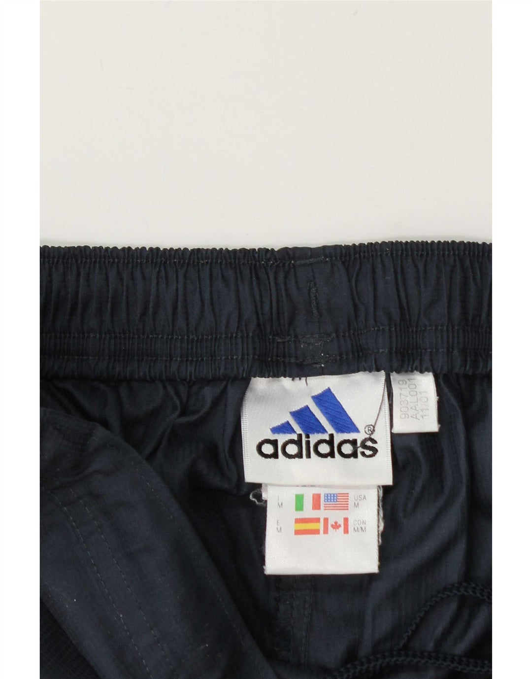 Adidas Mens Tracksuit Trousers Medium Navy Blue Polyester